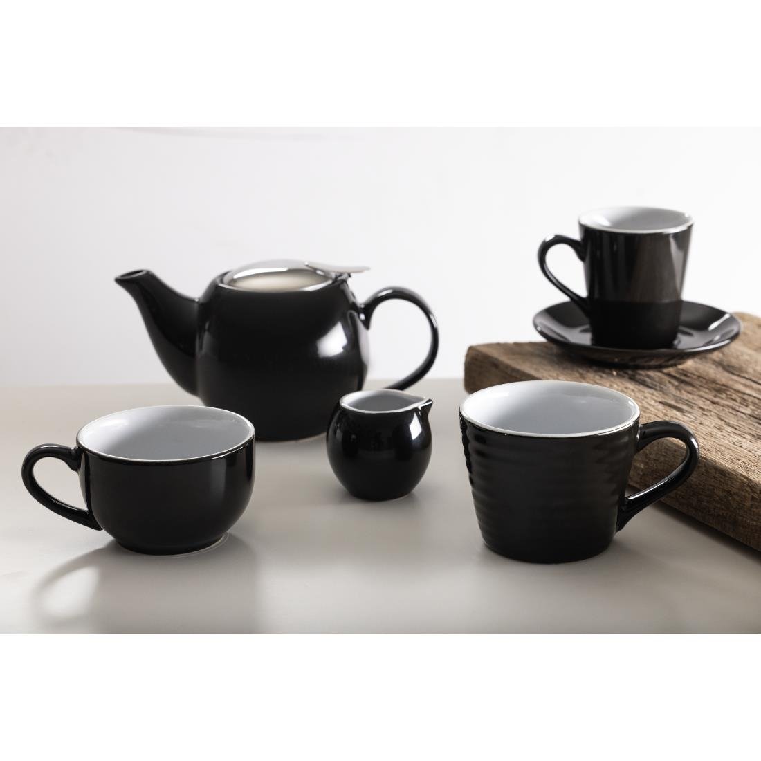 Olympia Cafe Flat White Saucer Black (12 pack)