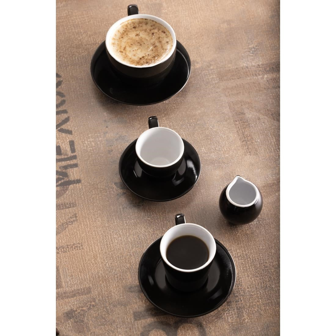 Olympia Cafe Coffee Cup Black - 230ml 8fl oz (12 pack)