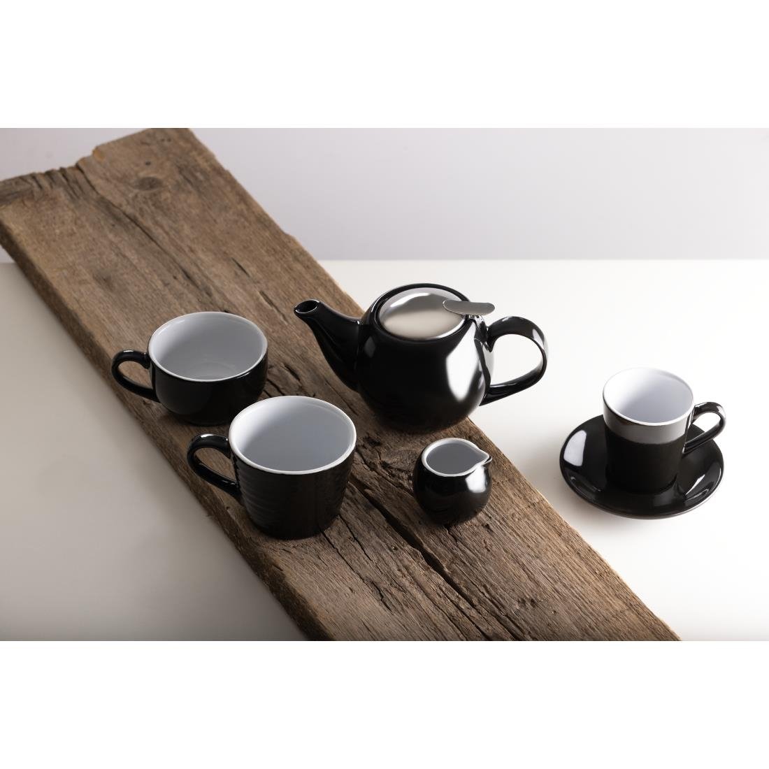 Olympia Cafe Coffee Cup Black - 230ml 8fl oz (12 pack)