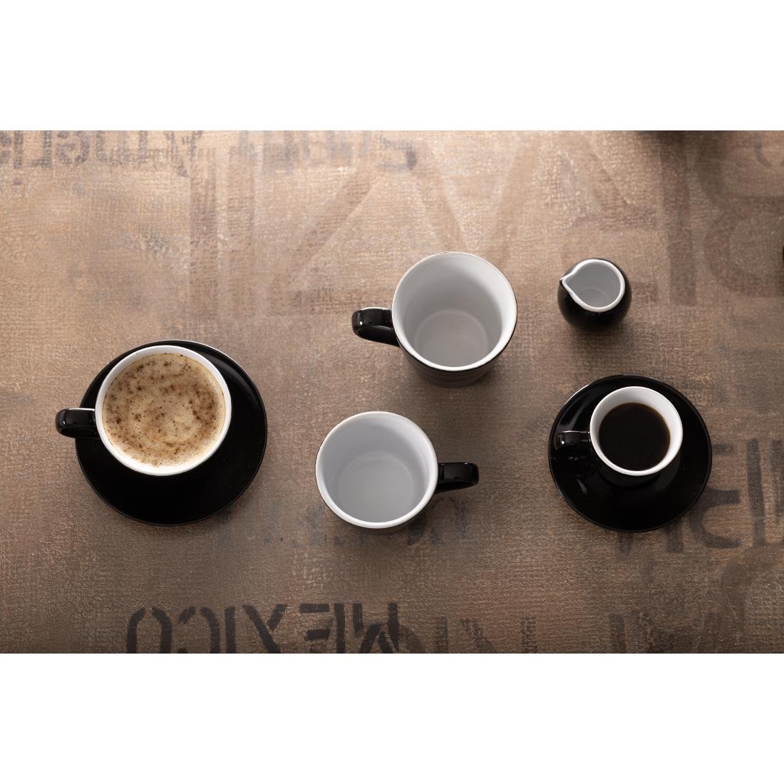 Olympia Cafe Milk Jug Black - 70ml 2.36fl oz (6 Pack)