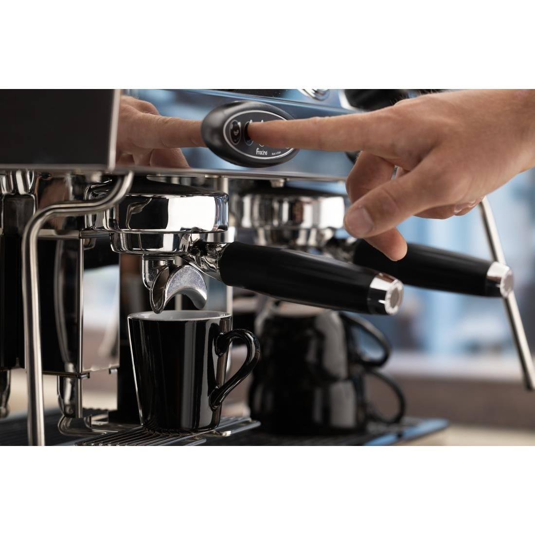 Olympia Cafe Cappuccino Cups Black 340ml (12 Pack)