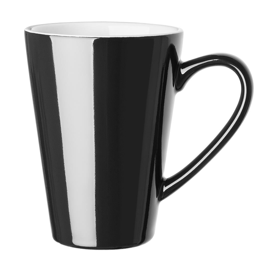 Olympia Cafe Latte Cups Black 340ml (12 pack)