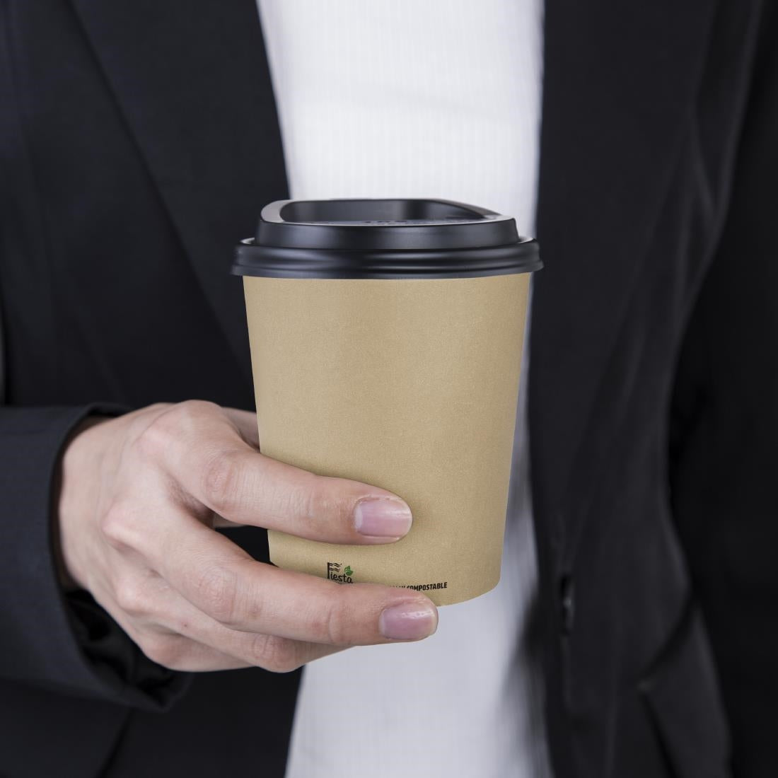 Fiesta Compostable Coffee Cups Single Wall 8oz (1000 Pack)