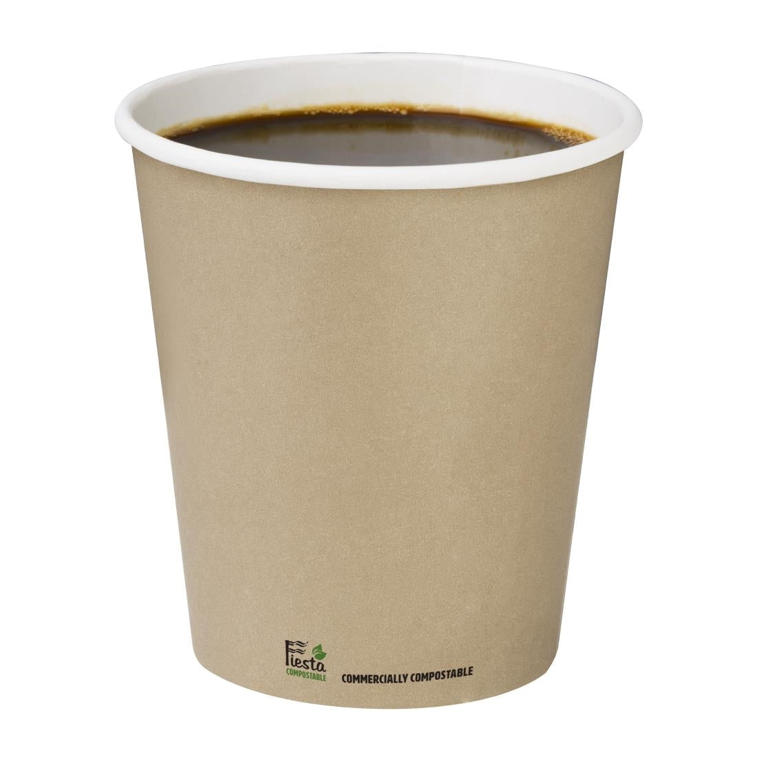 Fiesta Compostable Coffee Cups Single Wall 340ml / 12oz (1000 Pack)