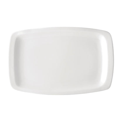 Utopia Titan Rectangular Plates White 230x 360mm (12 Pack)