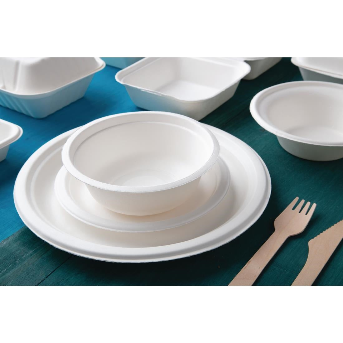 Fiesta Compostable Bagasse Bowls Round 10oz (50 Pack)