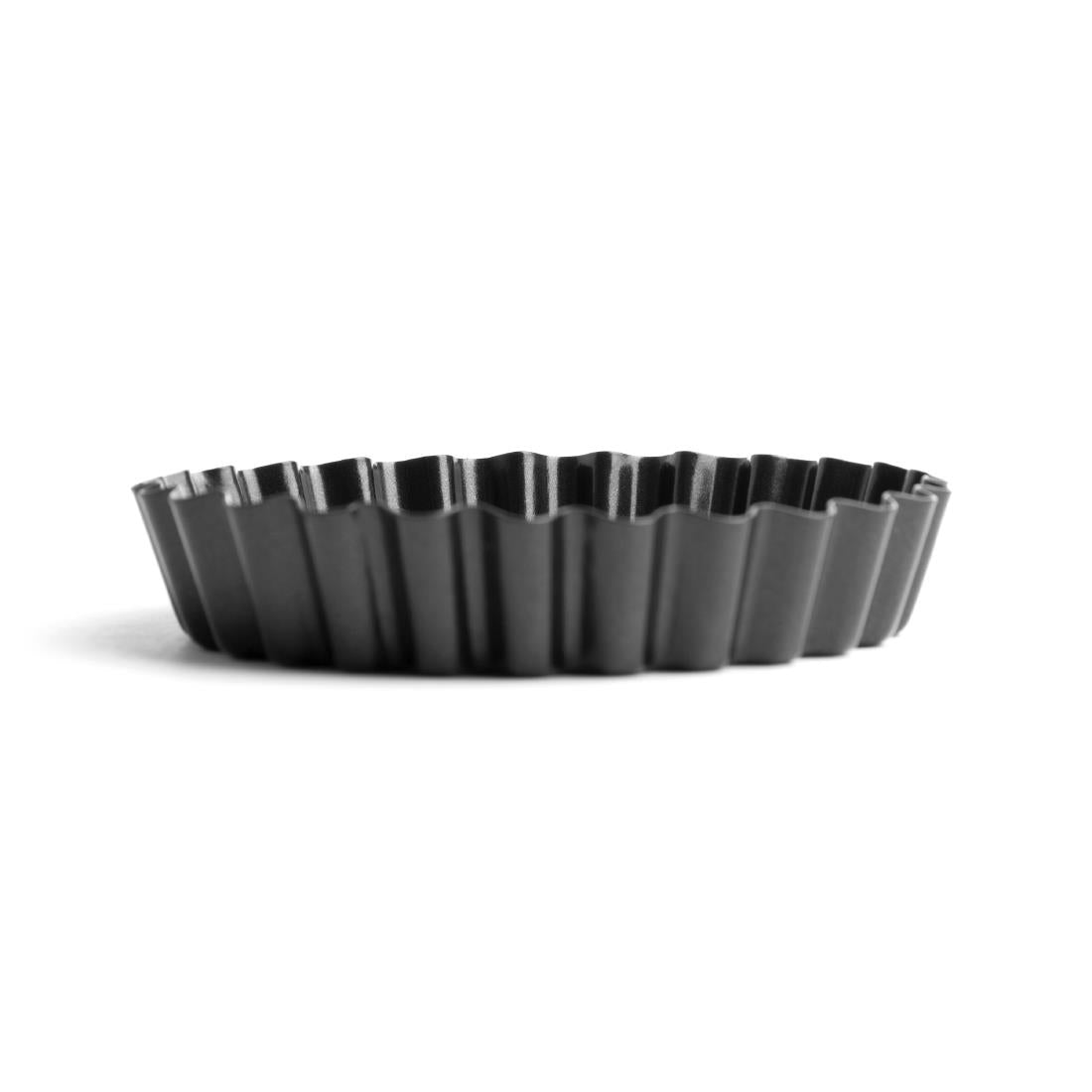 Vogue Non-Stick Mini Quiche Tin With Removable Base 100mm (3 pack)
