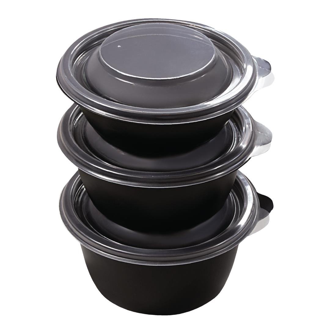 Fastpac Large Round Food Containers 1000ml / 35oz (300 Pack)