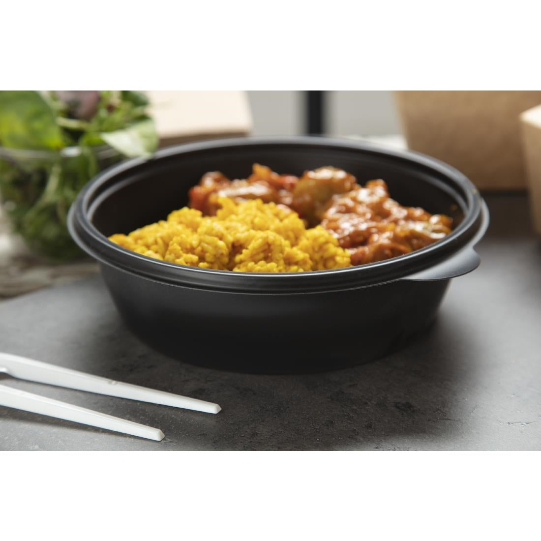 Fastpac Large Round Food Containers 1000ml / 35oz (300 Pack)