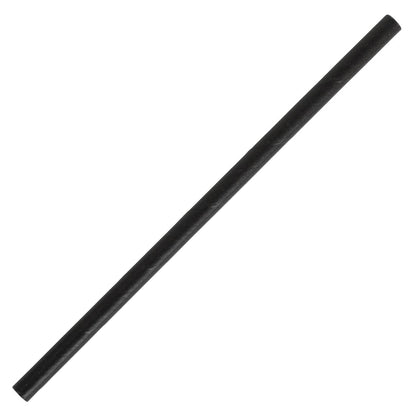 Fiesta Compostable Paper Cocktail Stirrer Straws Black (250 Pack)