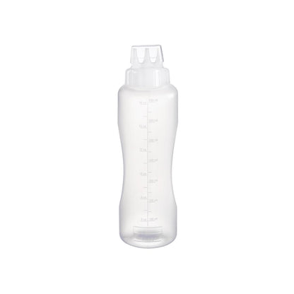 Araven Squeeze Sauce Bottle 3 Nozzles 75cl White