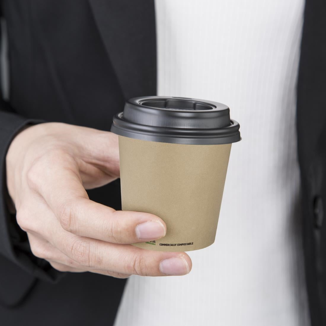 Fiesta Compostable Espresso Cups Single Wall 114ml (50 Pack)