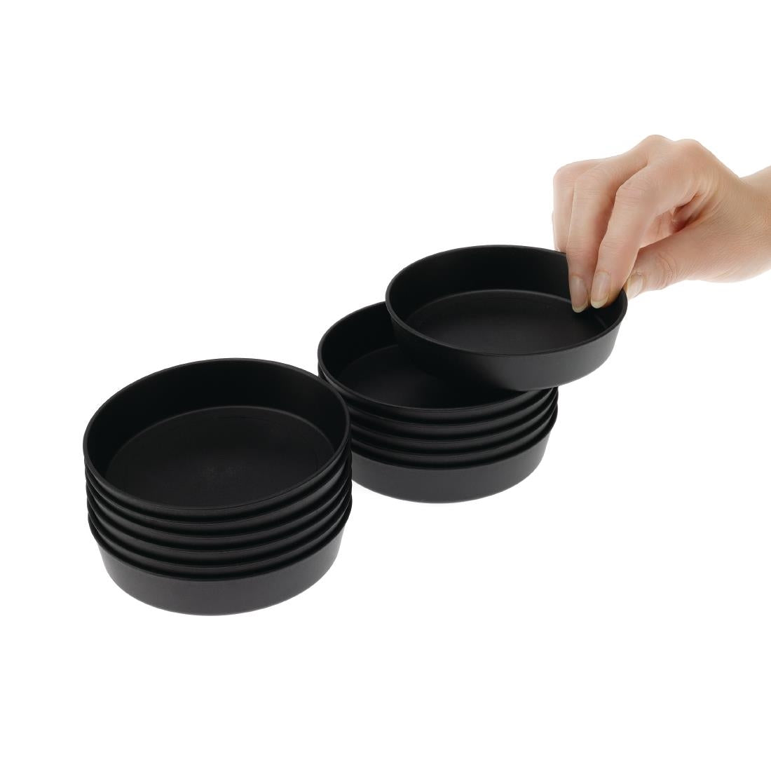 Matfer Bourgeat Exoglass Quiche Moulds 100mm (12 pack)