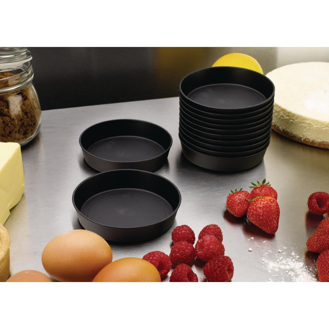 Matfer Bourgeat Exoglass Quiche Moulds 100mm (12 pack)