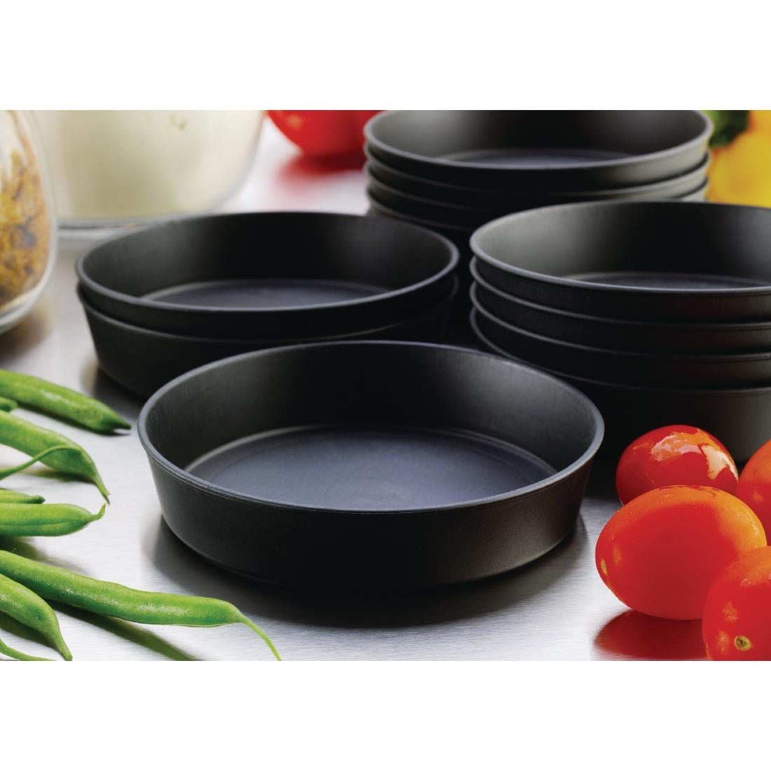 Matfer Bourgeat Exoglass Quiche Moulds 100mm (12 pack)