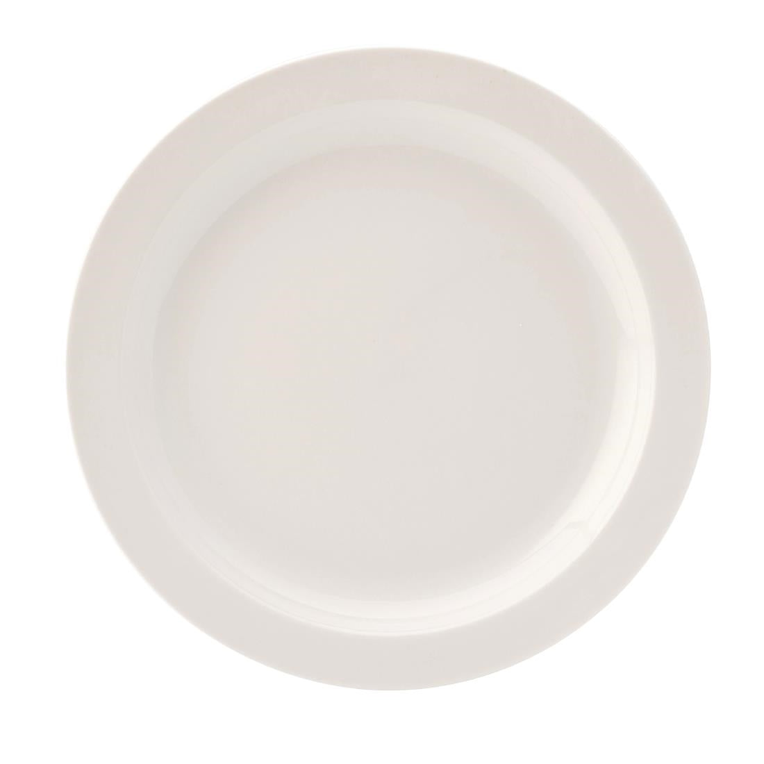 Utopia Pure White Narrow Rim Plates 230mm (24 Pack)