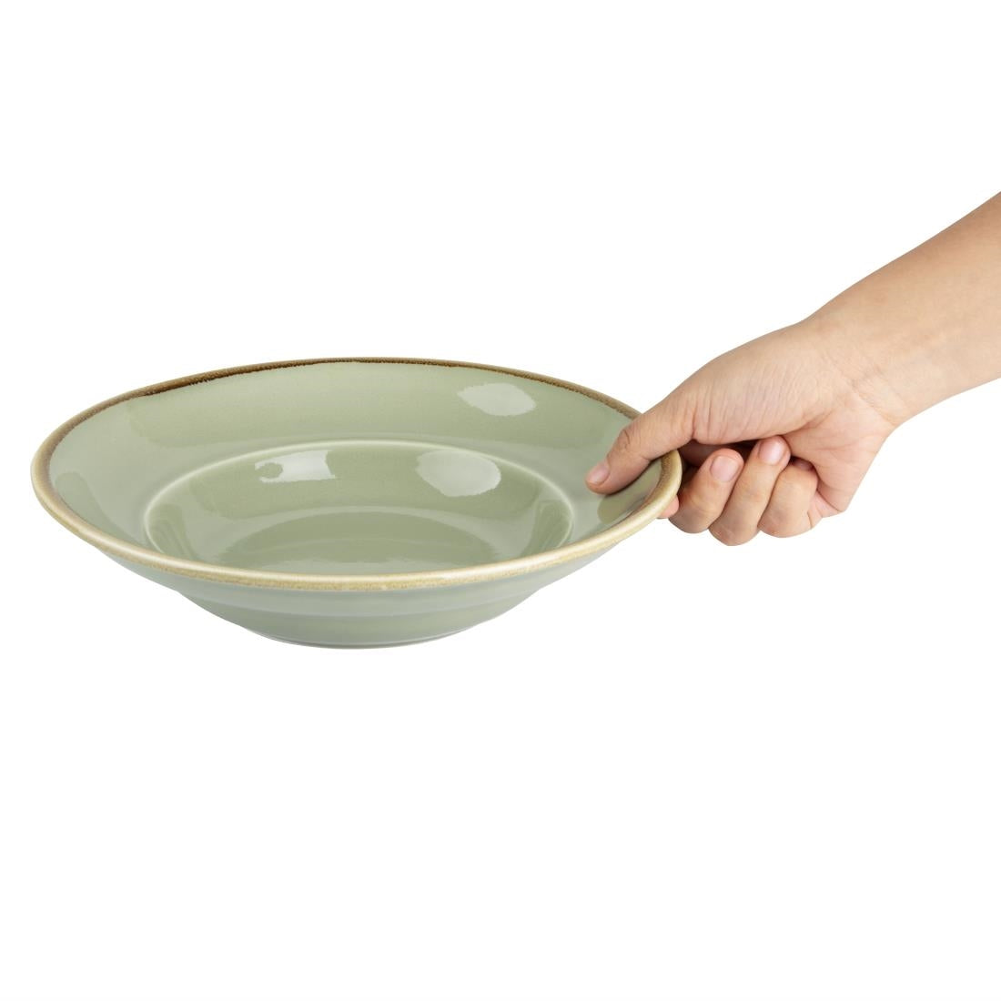 Olympia Kiln Pasta Bowls Moss 250mm (Pack of 4)