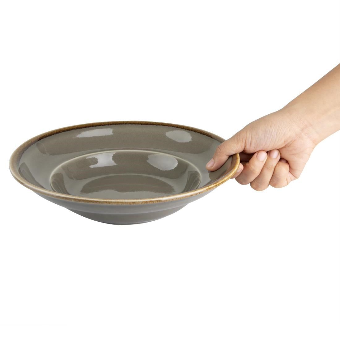Olympia Kiln Pasta Bowls Smoke 250mm (Pack of 4)