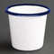 Olympia Enamel Sauce Cup White and Blue - Pack of 6