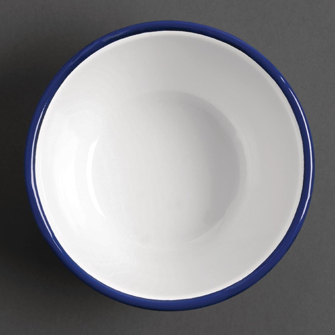 Olympia Enamel Pudding Bowls 155mm (Pack of 6)