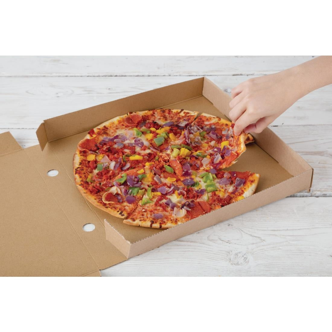 Fiesta Compostable Plain Pizza Boxes 14" (50 Pack)