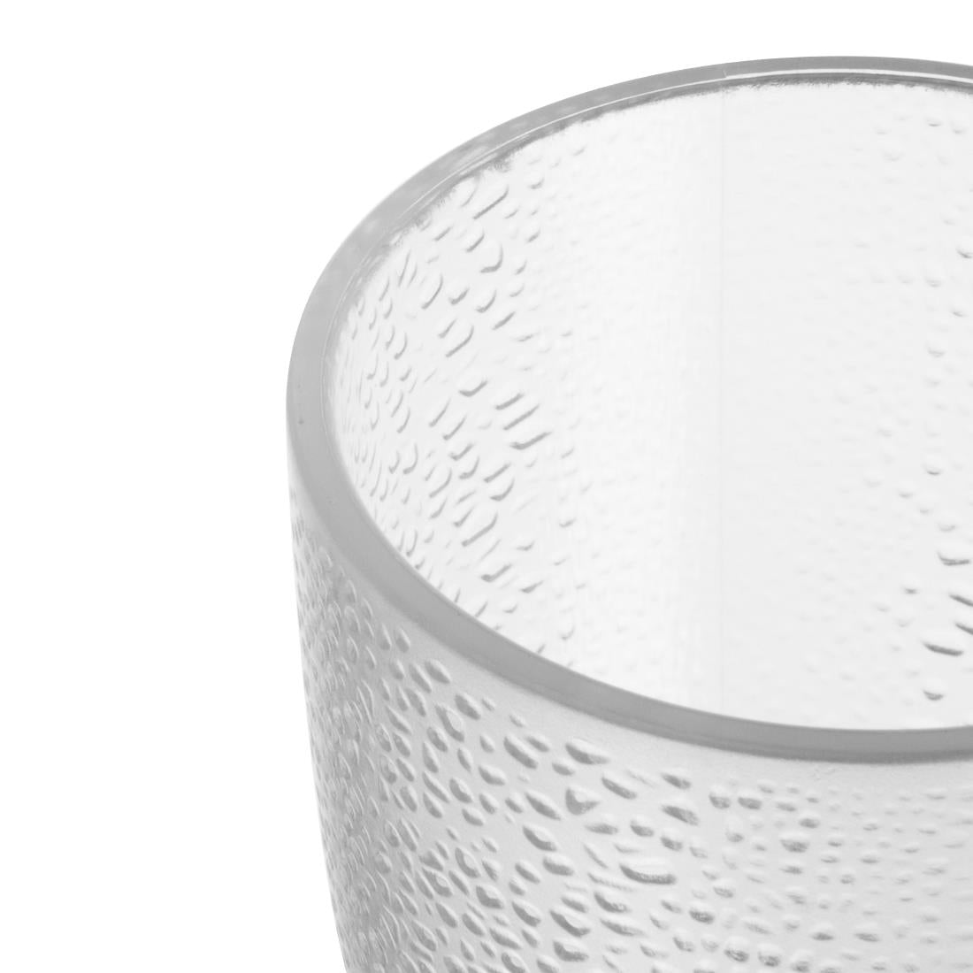 Olympia Kristallon Polycarbonate Tumbler Pebbled Clear 275ml (6 Pack)