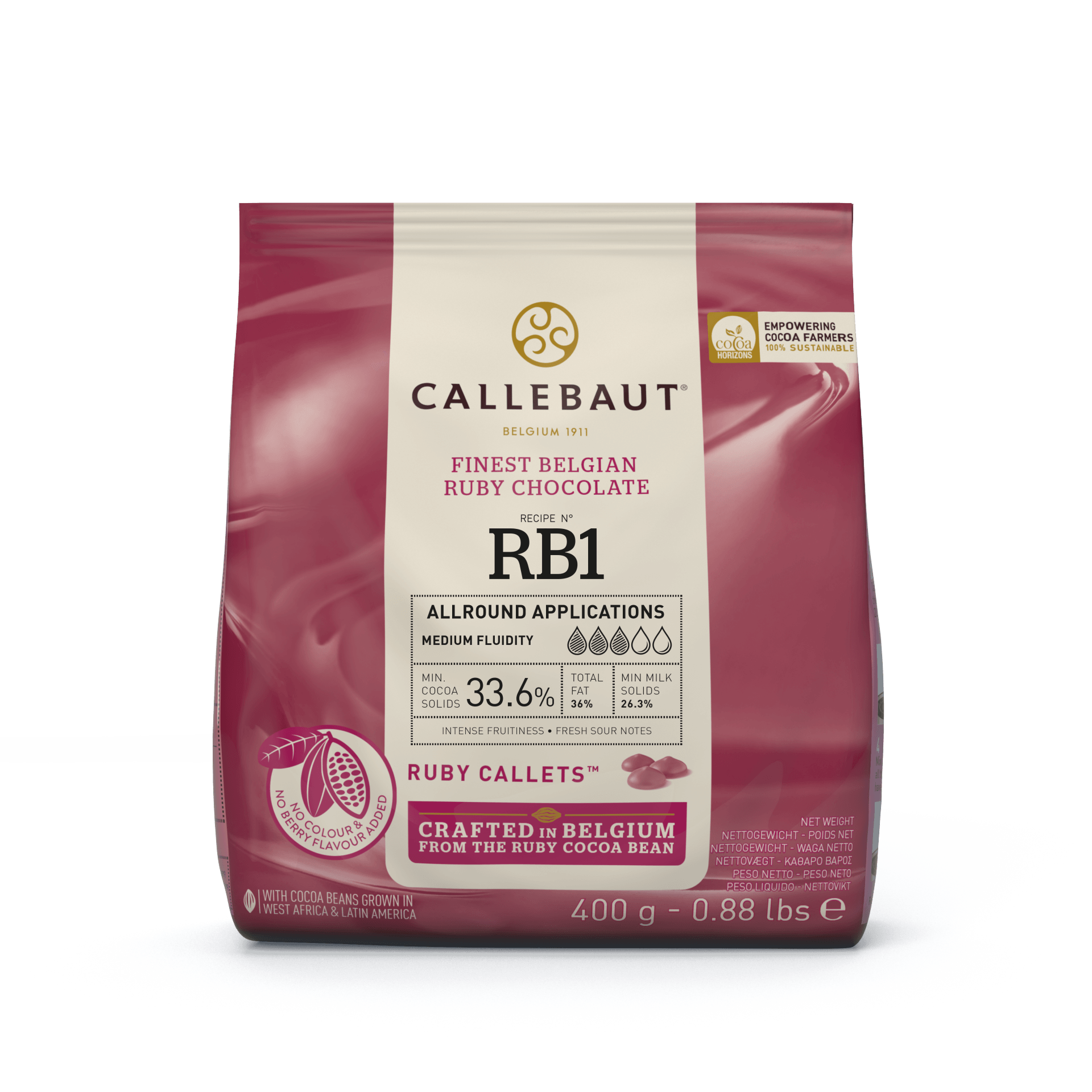 CALLEBAUT Ruby Chocolate Callets 400g