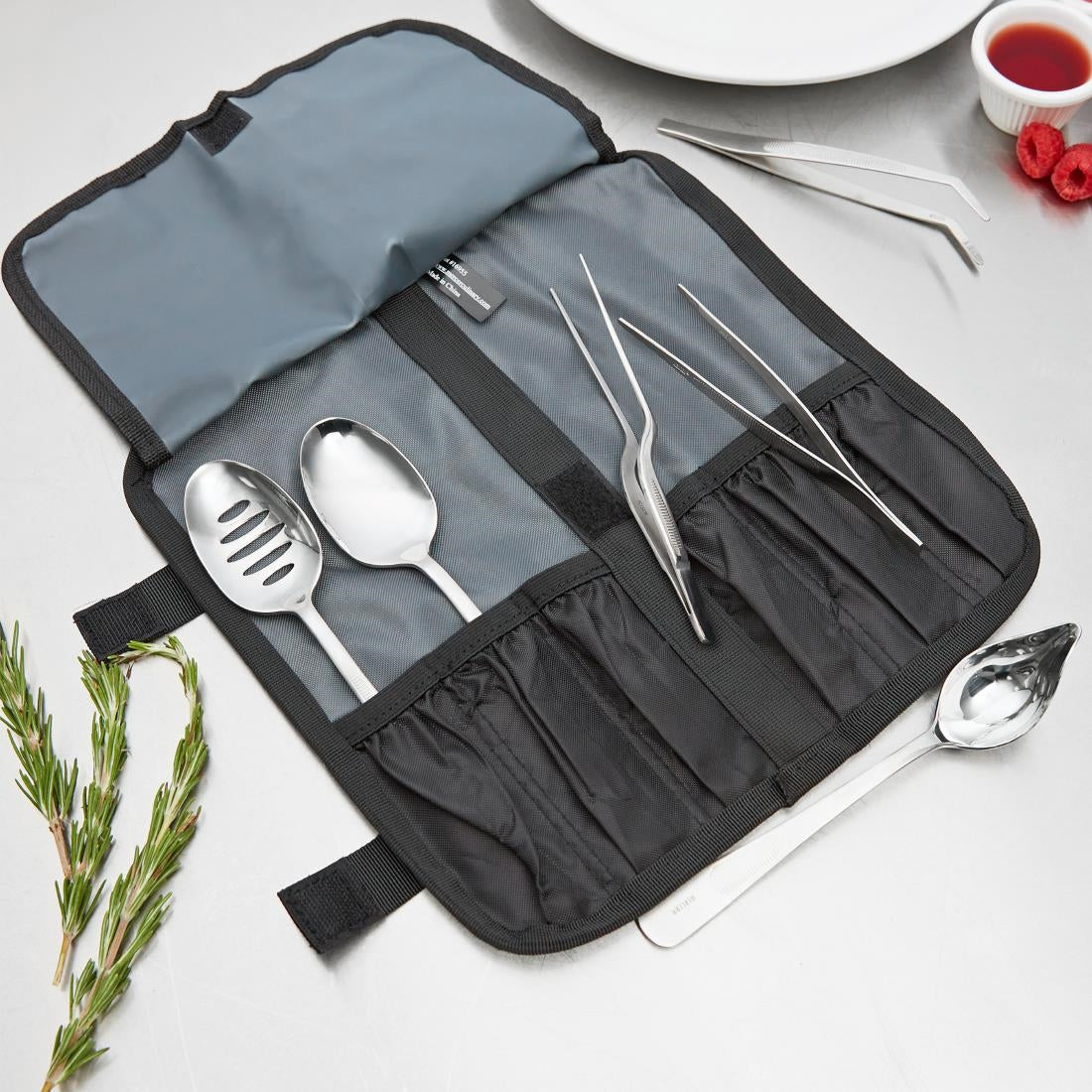 Mercer Culinary 6 Piece Chef Plating Kit with Storage Roll