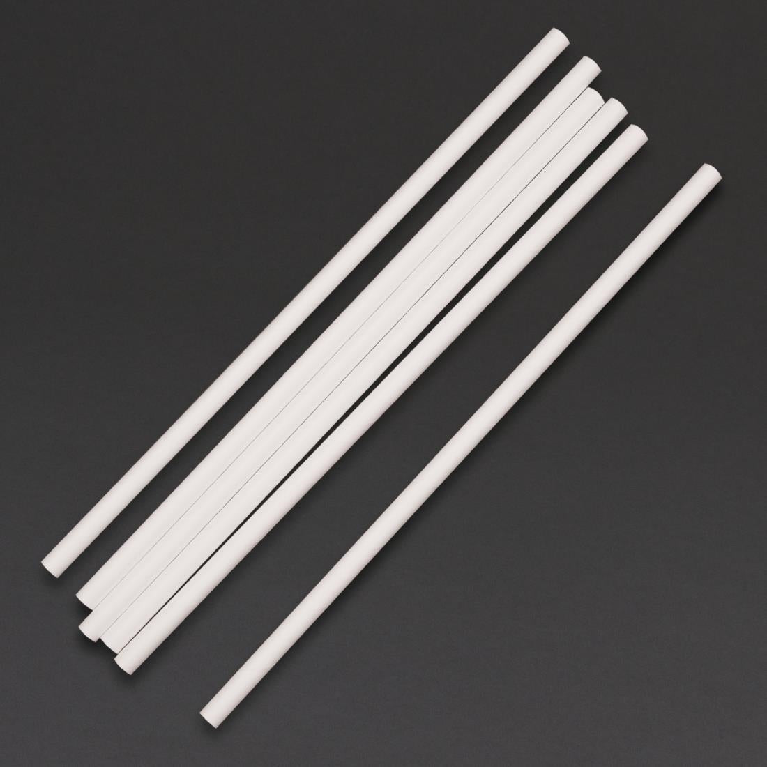 Fiesta Compostable Paper Straws White (250 Pack)