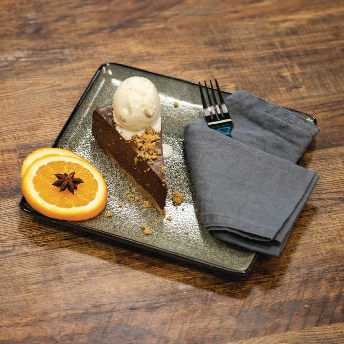 Olympia Mineral Square Plates 265mm (4 pack)