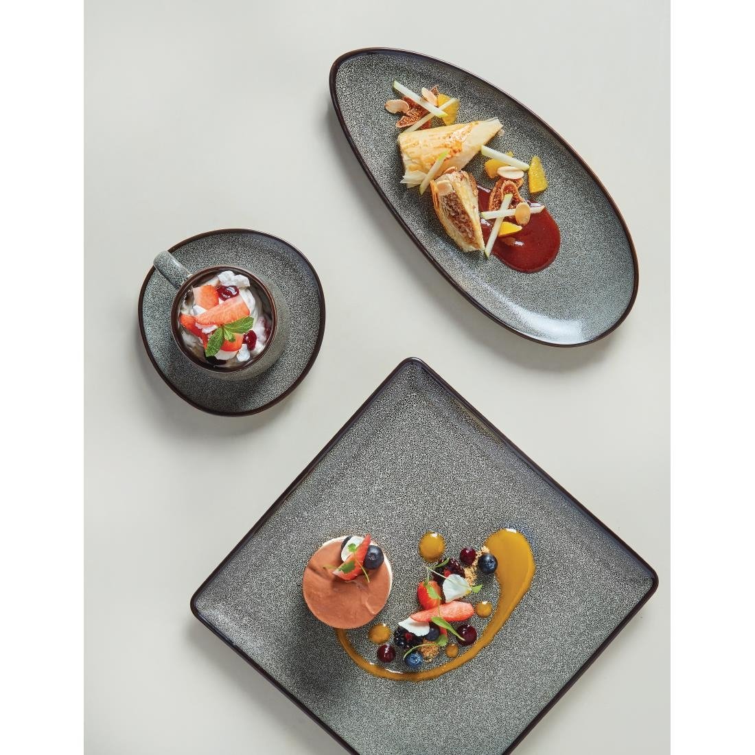 Olympia Mineral Leaf Plates 255mm (6 pack)