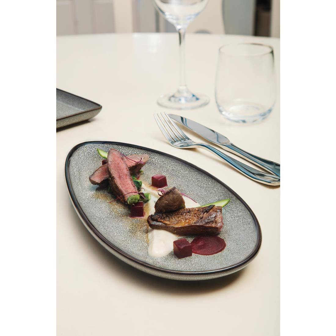 Olympia Mineral Leaf Plates 255mm (6 pack)
