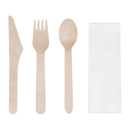 Fiesta Compostable Wooden Cutlery Meal Pack (250 pack)