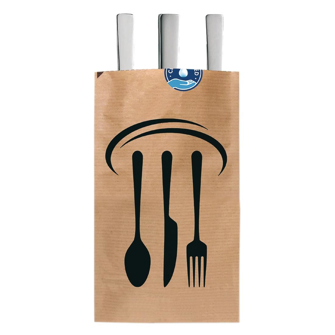Kraft Recyclable Sealable Paper Cutlery Bags (2000 pack)