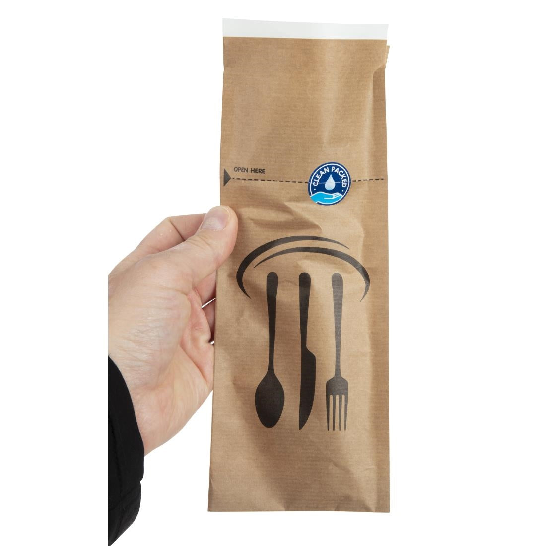 Kraft Recyclable Sealable Paper Cutlery Bags (2000 pack)
