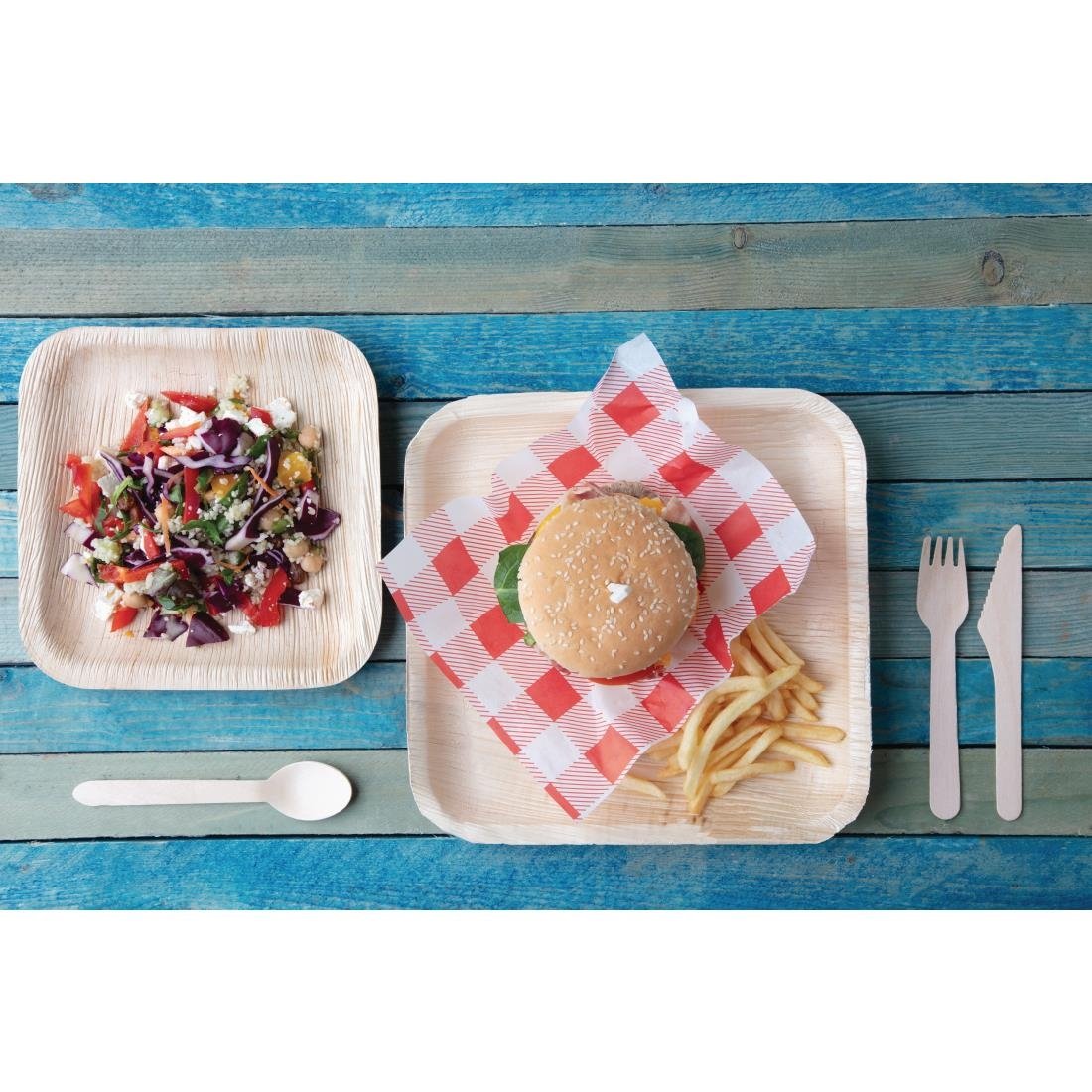 Fiesta Compostable Palm Leaf Plates Square 200mm (100 pack)