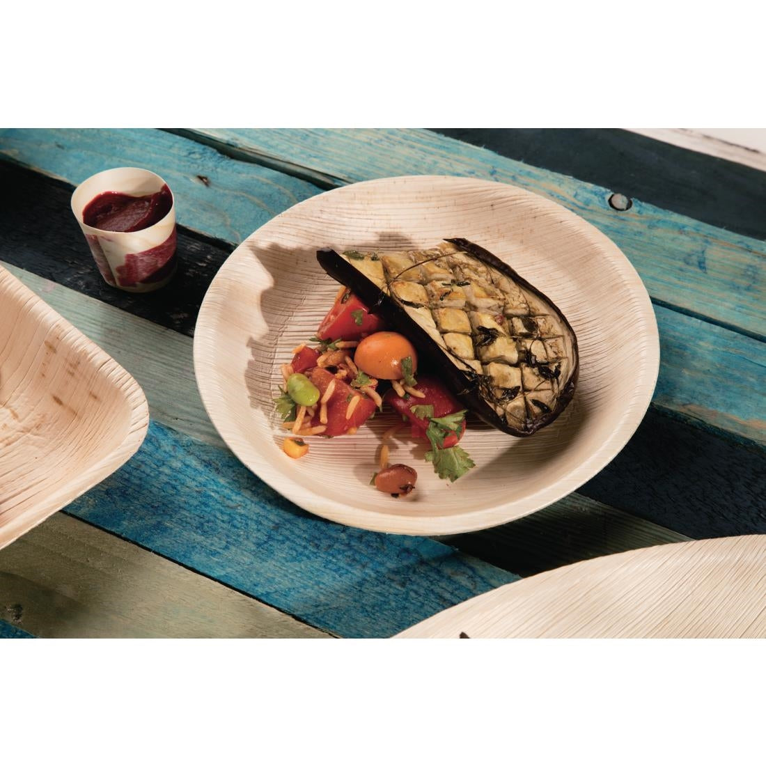 Fiesta Compostable Deep Palm Leaf Plates Round 175mm (100 pack)