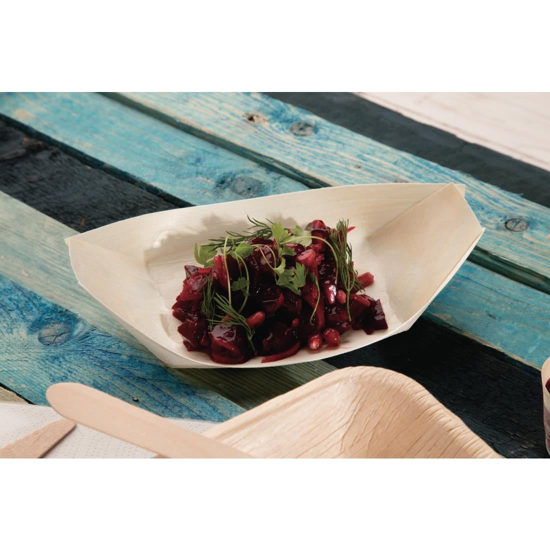 Fiesta Compostable Wooden Sushi Boats Large 250mm (100 pack)