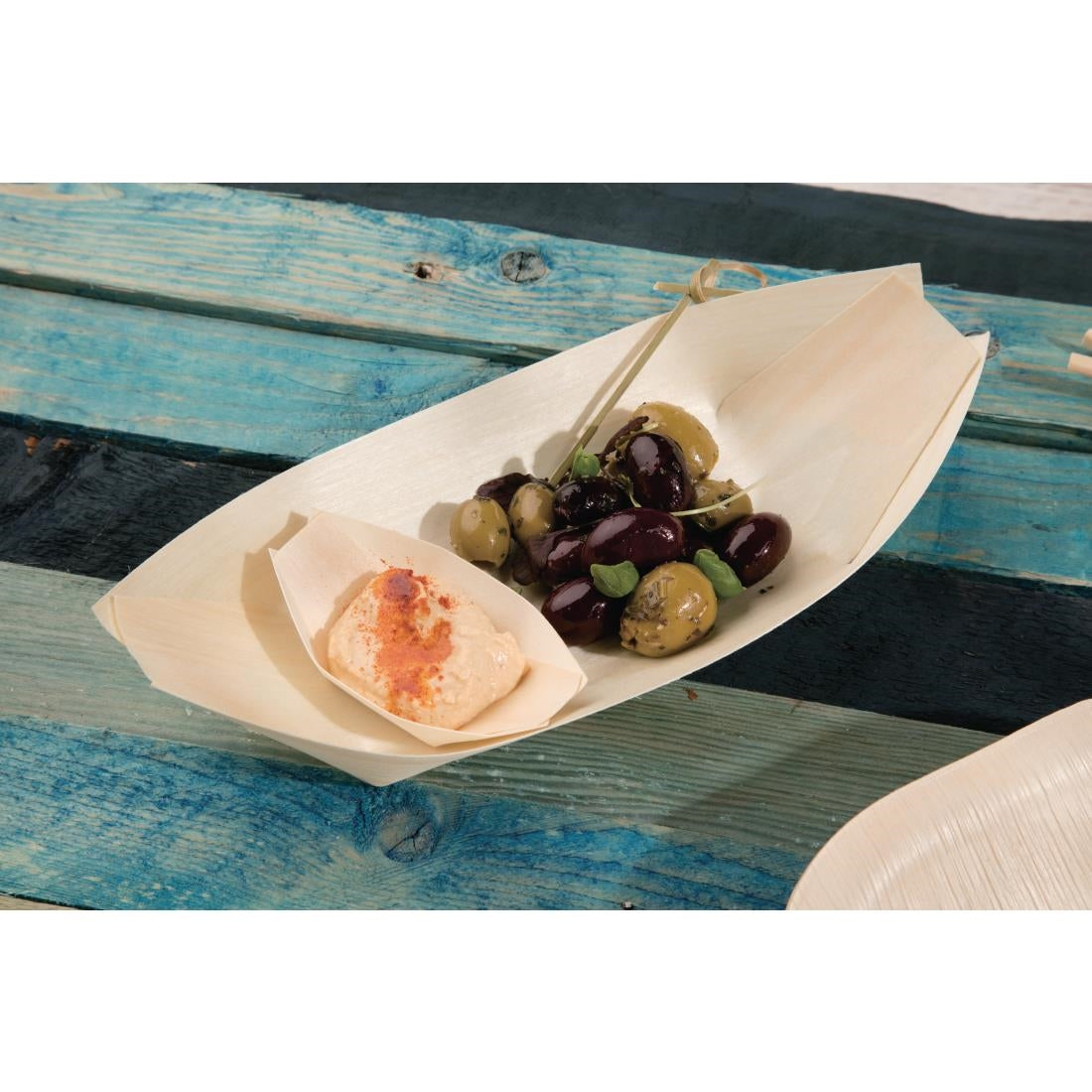 Fiesta Compostable Wooden Sushi Boats Medium 190mm (100 pack)