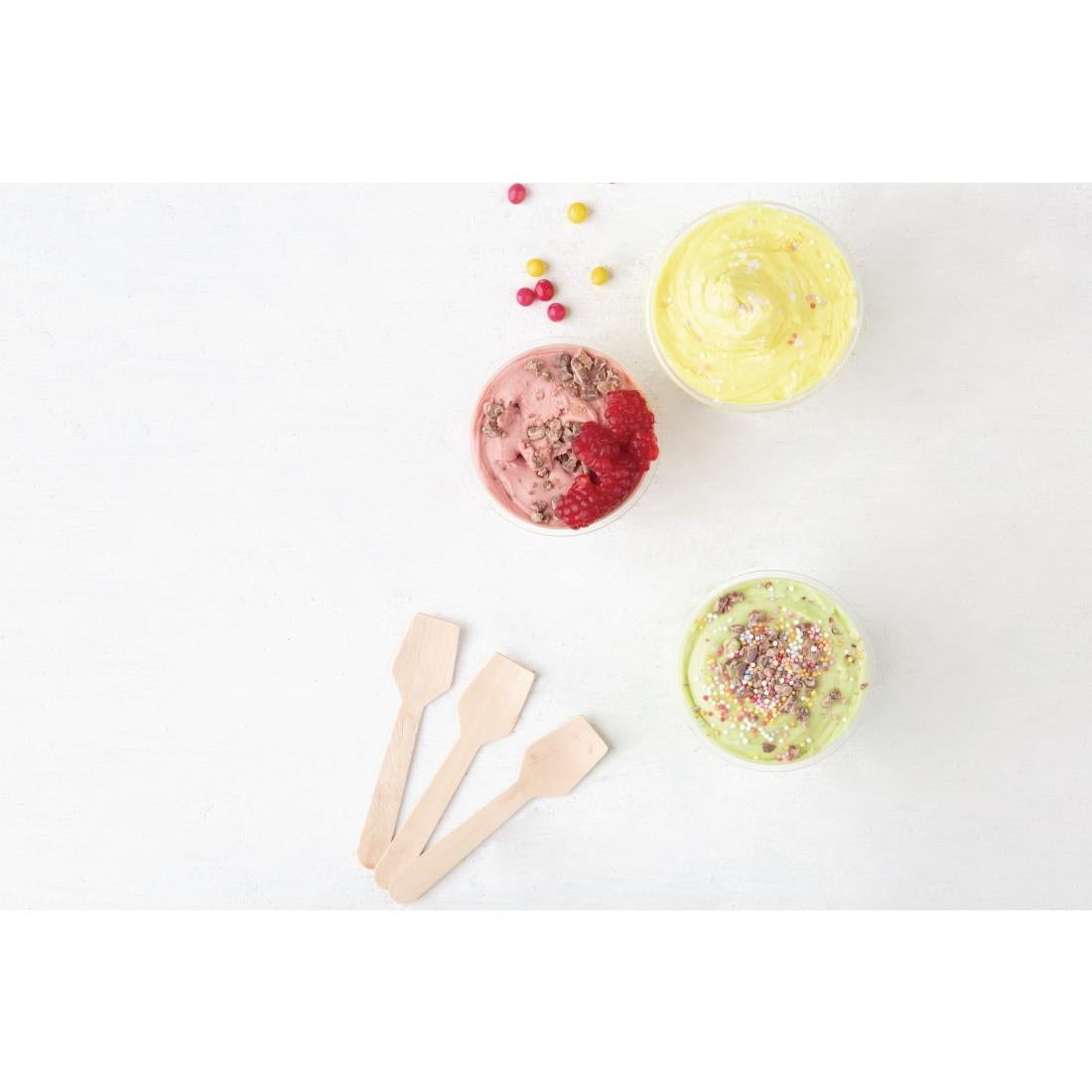 Fiesta Compostable Wooden Ice Cream Spoons (100 Pack)