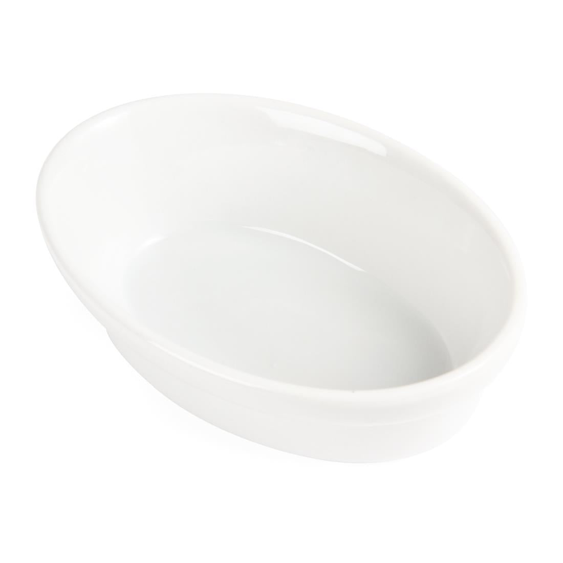 Olympia Whiteware Oval Pie Bowls 145mm (Pack of 6)