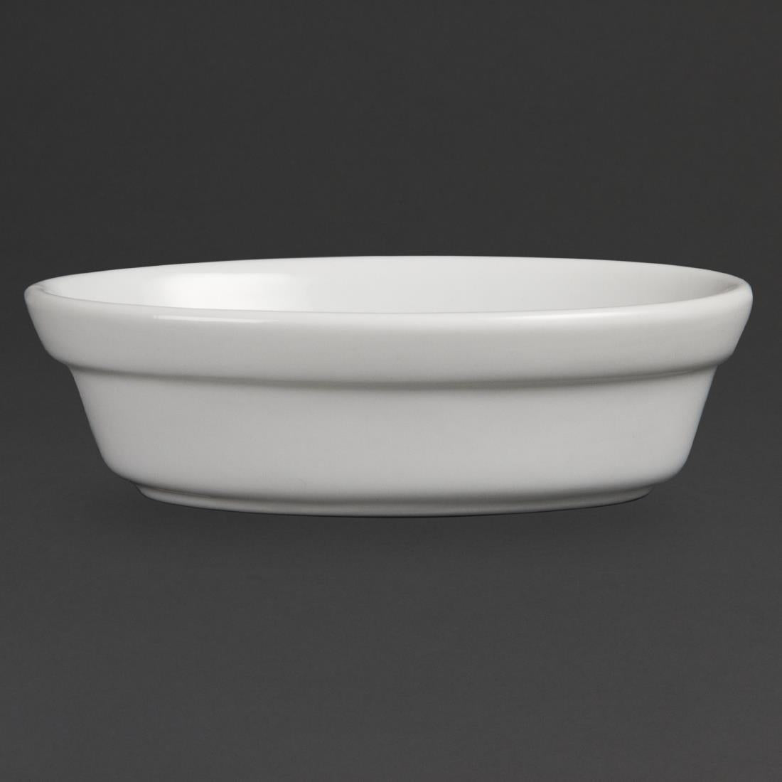 Olympia Whiteware Oval Pie Bowls 145mm (Pack of 6)