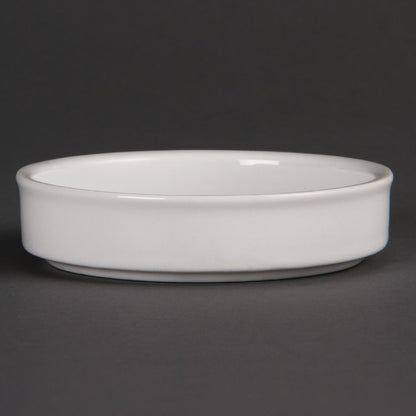 Olympia Mediterranean Stackable Dishes White 102mm (6 Pack)