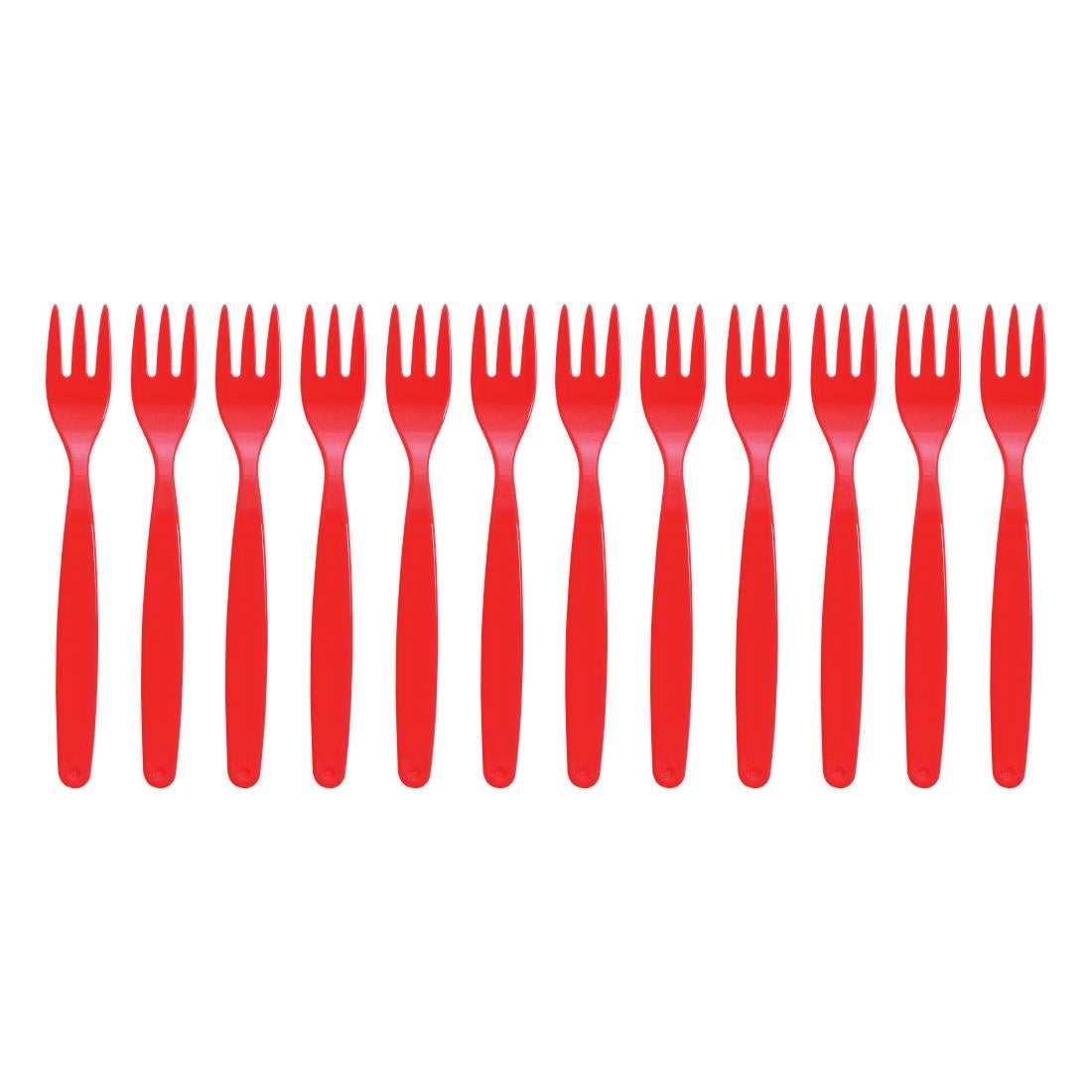 Olympia Kristallon Polypropylene Forks Red (12 Pack)