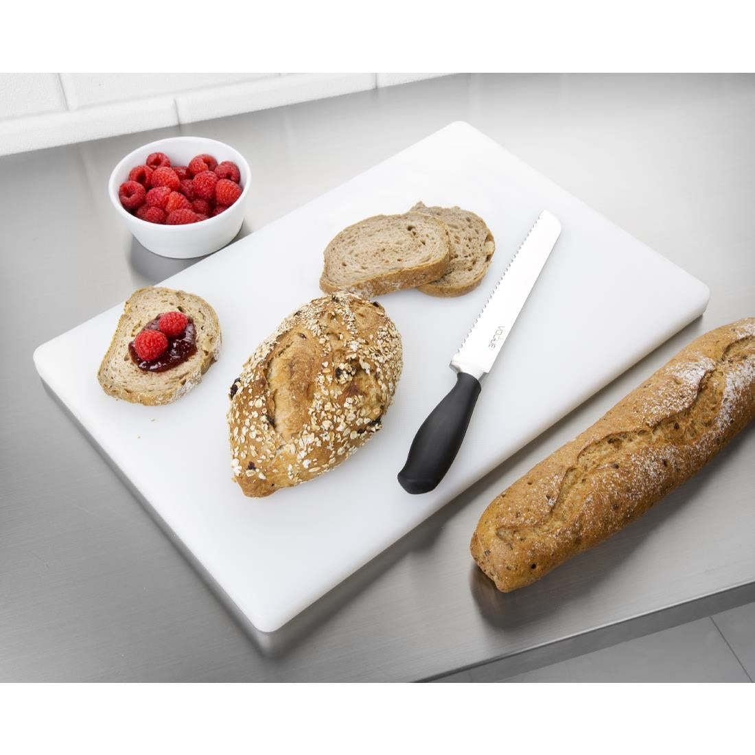 Hygiplas Thick Low Density White Chopping Board 450x300x20mm