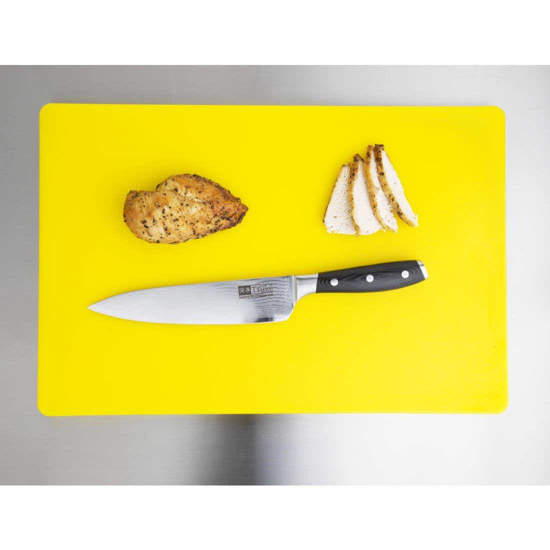 Hygiplas Thick Low Density Yellow Chopping Board 450x300x20mm