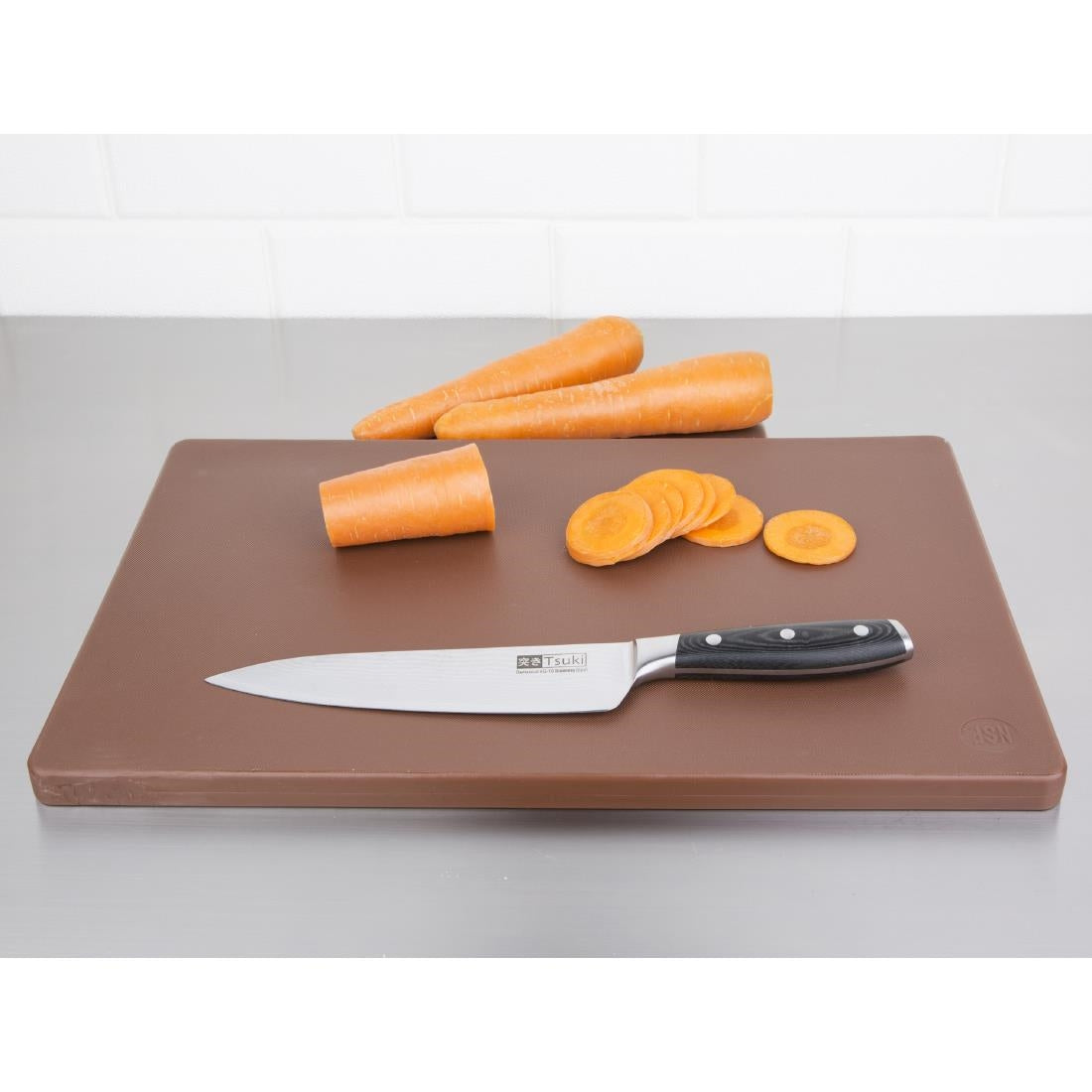 Hygiplas Thick Low Density Brown Chopping Board 450x300x20mm