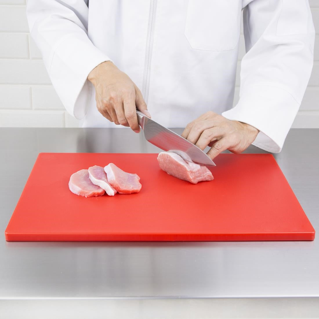 Hygiplas Thick Low Density Red Chopping Board 450x300x20mm