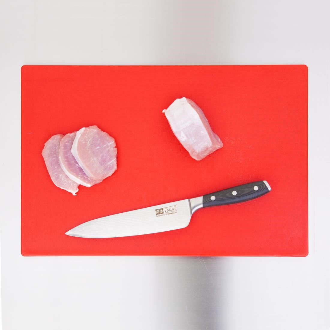Hygiplas Thick Low Density Red Chopping Board 450x300x20mm