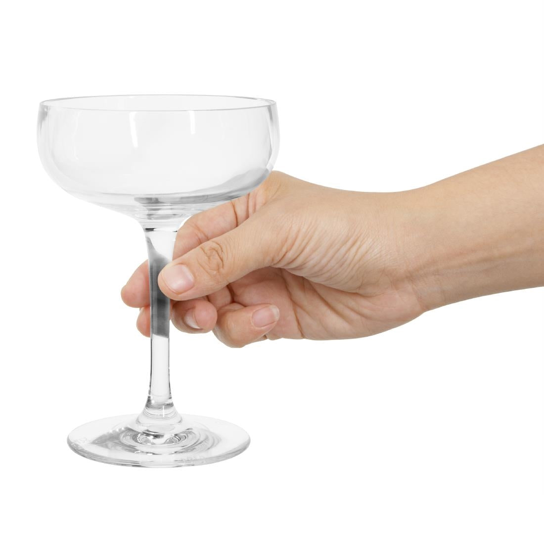 Olympia Kristallon Polycarbonate Champagne Coupe Glasses 210ml (12 pack)